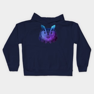 Galaxy Owl Geometric Animal Kids Hoodie